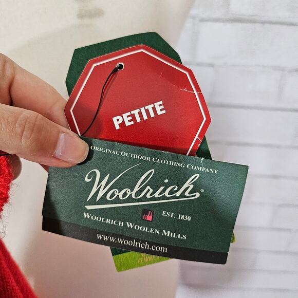 Woolrich Petite Red Cable Knit Wool Sweater Large Petite NWT - Picture 8 of 8